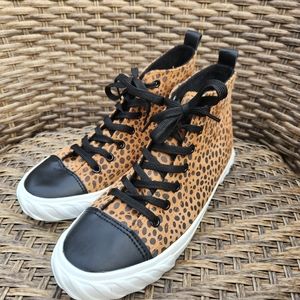 OLIVIA MILLER leopard print tennis shoes